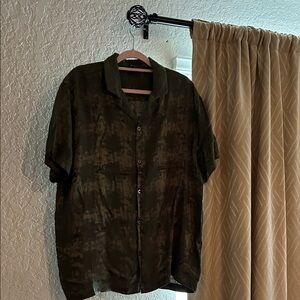 Forever 21 Dark Green Short Sleeve Shirt